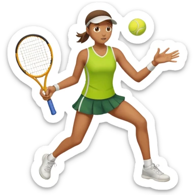 Person catching a tennis ball sticker