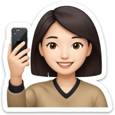 asian influencer selfie sticker