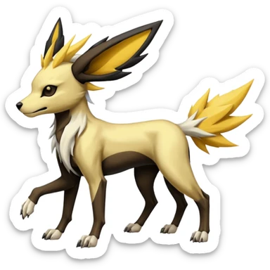 Skeletal Skinny Jolteon-Houndoom-Bolthund-Manectric-fusion sticker