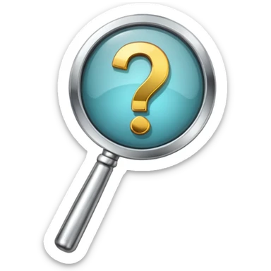 Magnifying Glass + Question Mark sticker