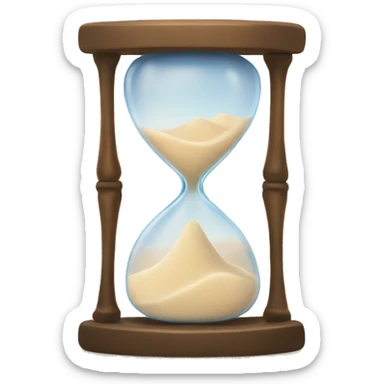white sand in hourglass sticker