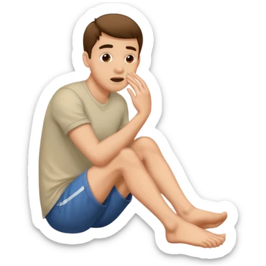 Man Sniffing his feet sticker