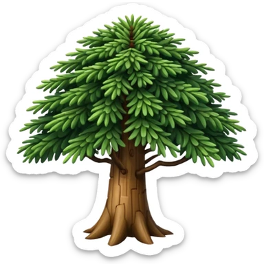 A Brazilian araucaria tree with extended branches sticker