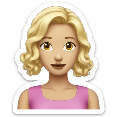 Blonde qui fait un pouce sticker