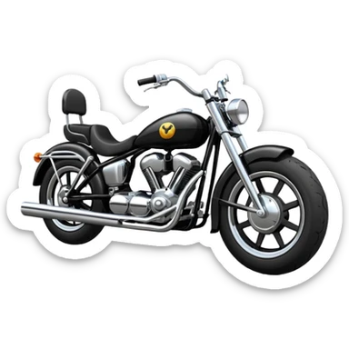 Tandem axle motorcycle (two wheels in the back, one in front of the other) sticker