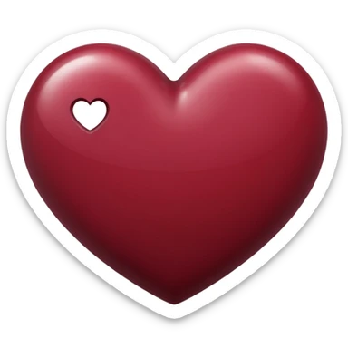 Maroon heart sticker
