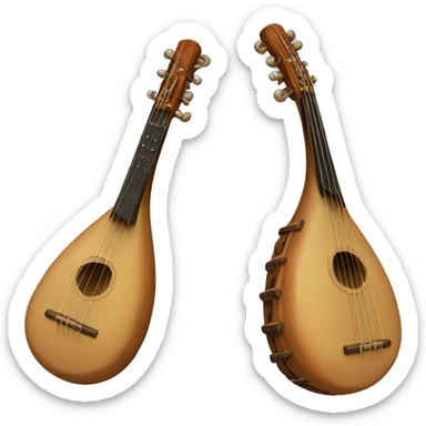 Turkish music instrument: bağlama sticker
