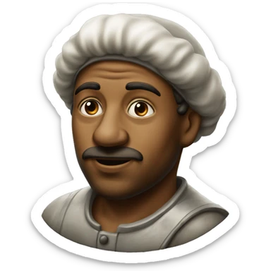 Photorealistic Factory worker XVII century sticker