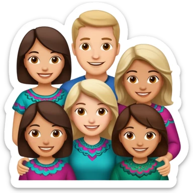 Mexican women and white man sticker