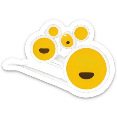 two overlapping circles in a rich yellow color (#FFD700 or similar to Paddle's brand yellow). The circles should be identical in size and overlap by about 30-40% in the center, creating a vesica piscis shape. The design should be clean and minimal with a solid fill sticker