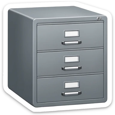filing cabinet with vertical stacked drawers sticker