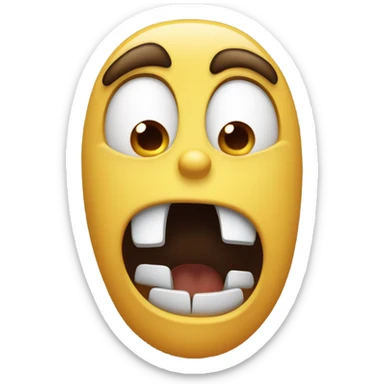  An emoji screaming with desperation  sticker
