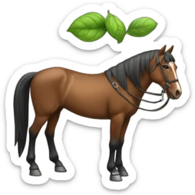 Un cheval verte qui boit un coca sticker