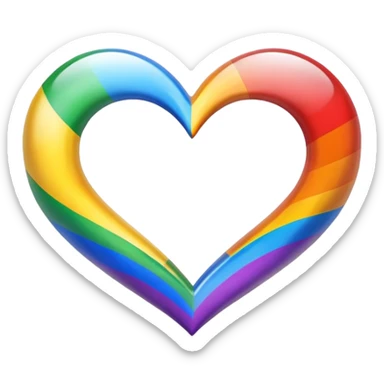 Pride lgbt heart sticker