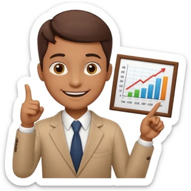 imagenes de una contador en caricatura enseñando sticker