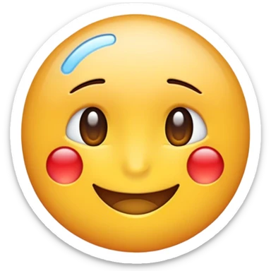 the 🙂 emoji slightly transparent to 😭 under it sticker