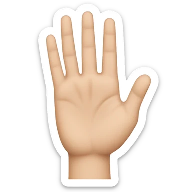 white skin  MAN with BROWN hair showing four fingers up on her one hand sticker