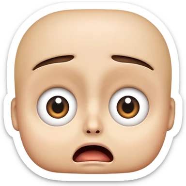 shocked face with wide open eyes and open mouth sticker