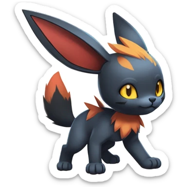 Eevee-Litten-Torracat-Rocruff-fusion-hybrid full body sticker