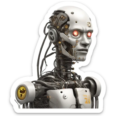 Dead cyborg sticker