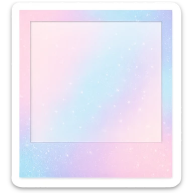 sparkly pastel polaroid photo sticker