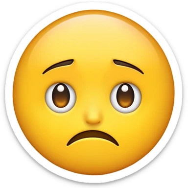 A yellow emoji circle raising its eyebrow looking confused  sticker