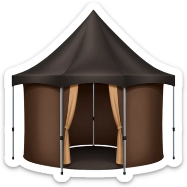 black spray tan tent sticker