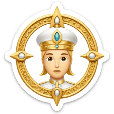 scientology mystical gold and white figure sticker