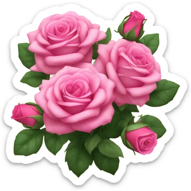 Pink roses sticker