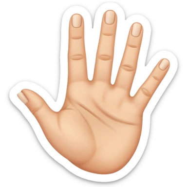A hand with the thumb and the index finger and the middle finger up and the rest down  sticker