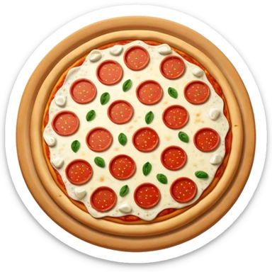 pizza with pepperonis sticker