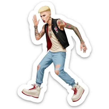 Machine gun Kelly stomping on Eminem  sticker