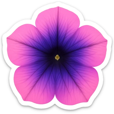 Pink-Violet-Indigo-Purple-Gradient Petuniaemoji    , remove background sticker