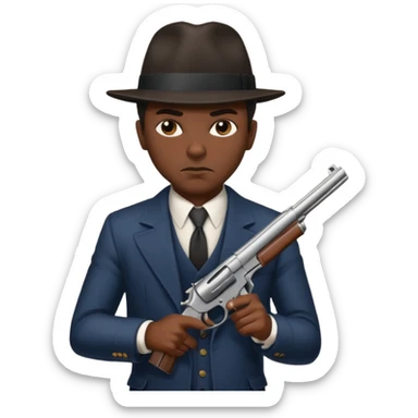 African American gangster taliban terrorist with a gun sticker