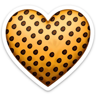leopard print heart emoji sticker