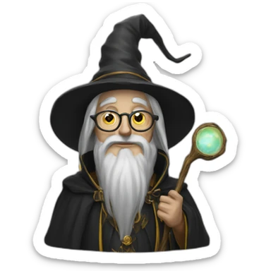 surrealist wizard sticker