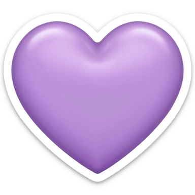 A light purple heart emoji that has the same shape as a normal heart emoji sticker
