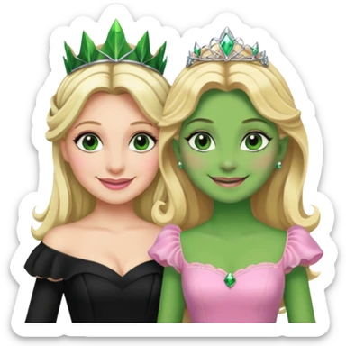 elfiba and glenda from wicked sticker