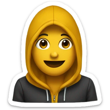 mustard color hoodie sticker