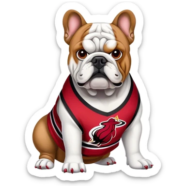 Bulldog Miami heat jersey  sticker