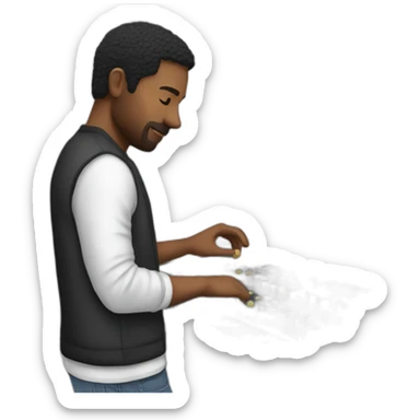 music producer with mixer sticker