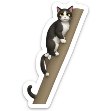 cat climb sticker