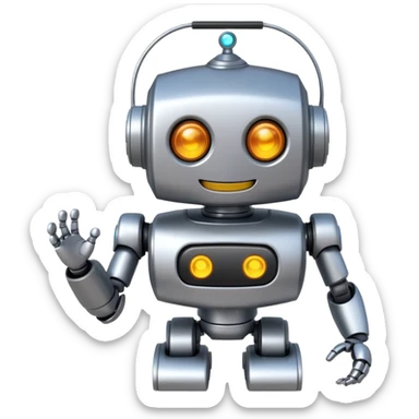 Classdojos mojo mascot as a robot looking happy  sticker