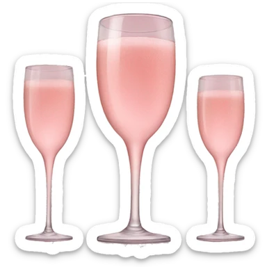 Pink Champagne glasses sticker