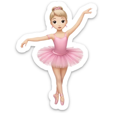 Girl ballerina emoji 2 legs sticker