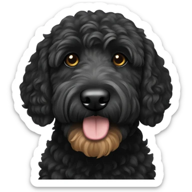 Black goldendoodle sticker