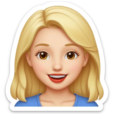 Make a girl kiss sticker