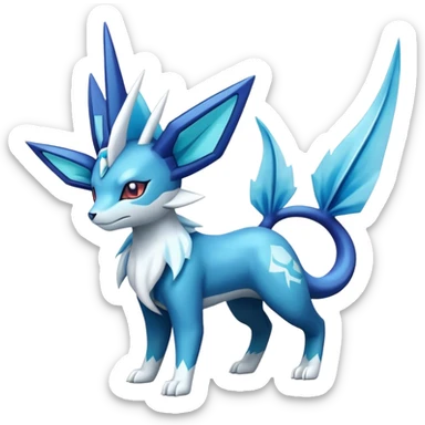 Shiny Cobalion-Suicune-Vaporeon-fakemon (full body) sticker