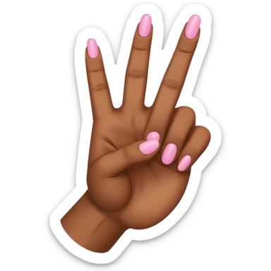 Brown skin hand with pinky out for a pinky promise sticker