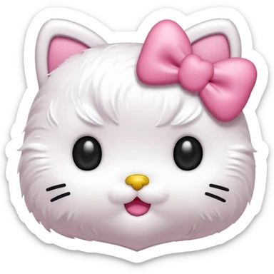 Hello kitty with heart eyes sticker